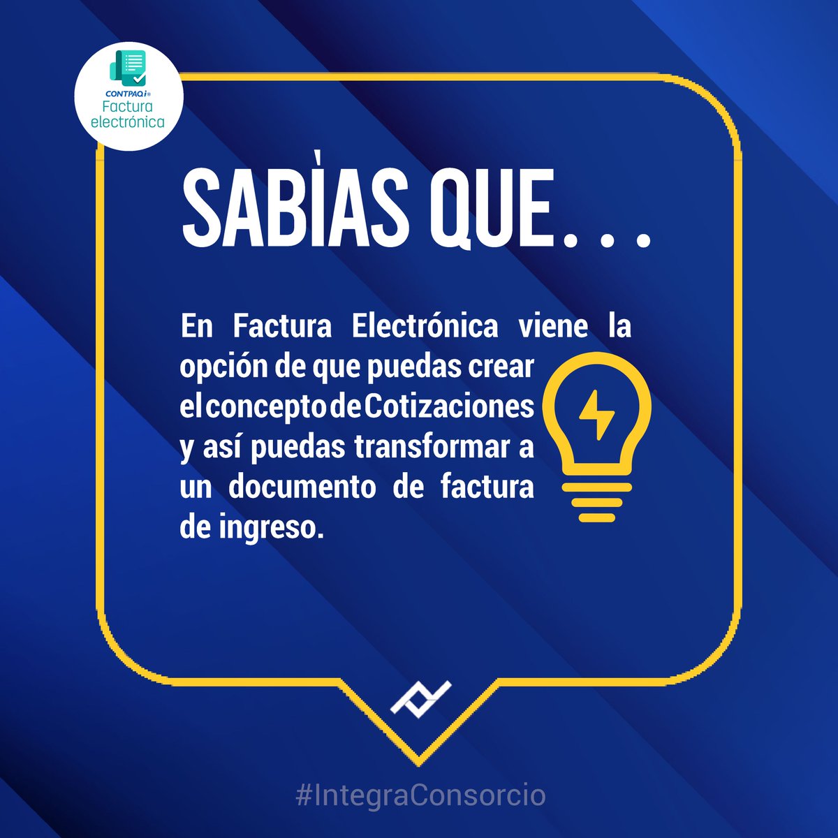 Integra_ConEmp's tweet photo. #IntegraTip Te compartimos este super tip para Factura Electrónica
#IntegraConsorcio #PáginaWeb #FacturaElectrónica https://t.co/Z21Jx32Z3Q