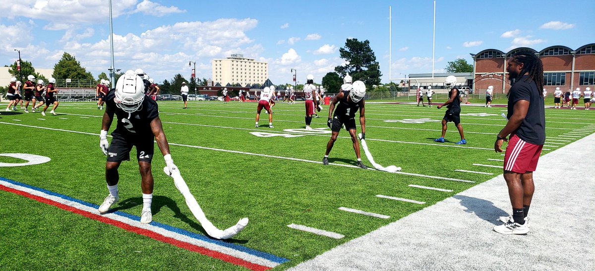 A few 📸 from Day 1 at CSC 🏈 fall camp Monday. 124 rostered Eagles to start things off on a toasty afternoon at Elliott Field. Time to go to work 👊 #ProtectTheRock