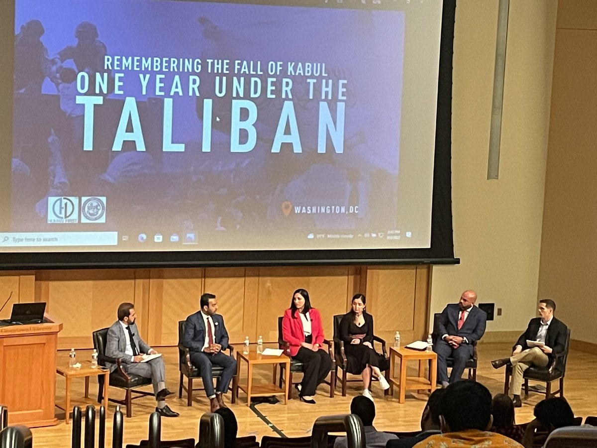 Thank you to everyone who joined us this afternoon <a href="/georgetown/">Georgetown University</a> to discuss the last year under the taliban and the way forward!

<a href="/HumanFirstAfg/">Human First Coalition</a> <a href="/VOANews/">Voice of America</a> <a href="/studentvets/">Student Veterans of America</a> #veteransforothers #AfghanAdjustmentAct #afghanevac