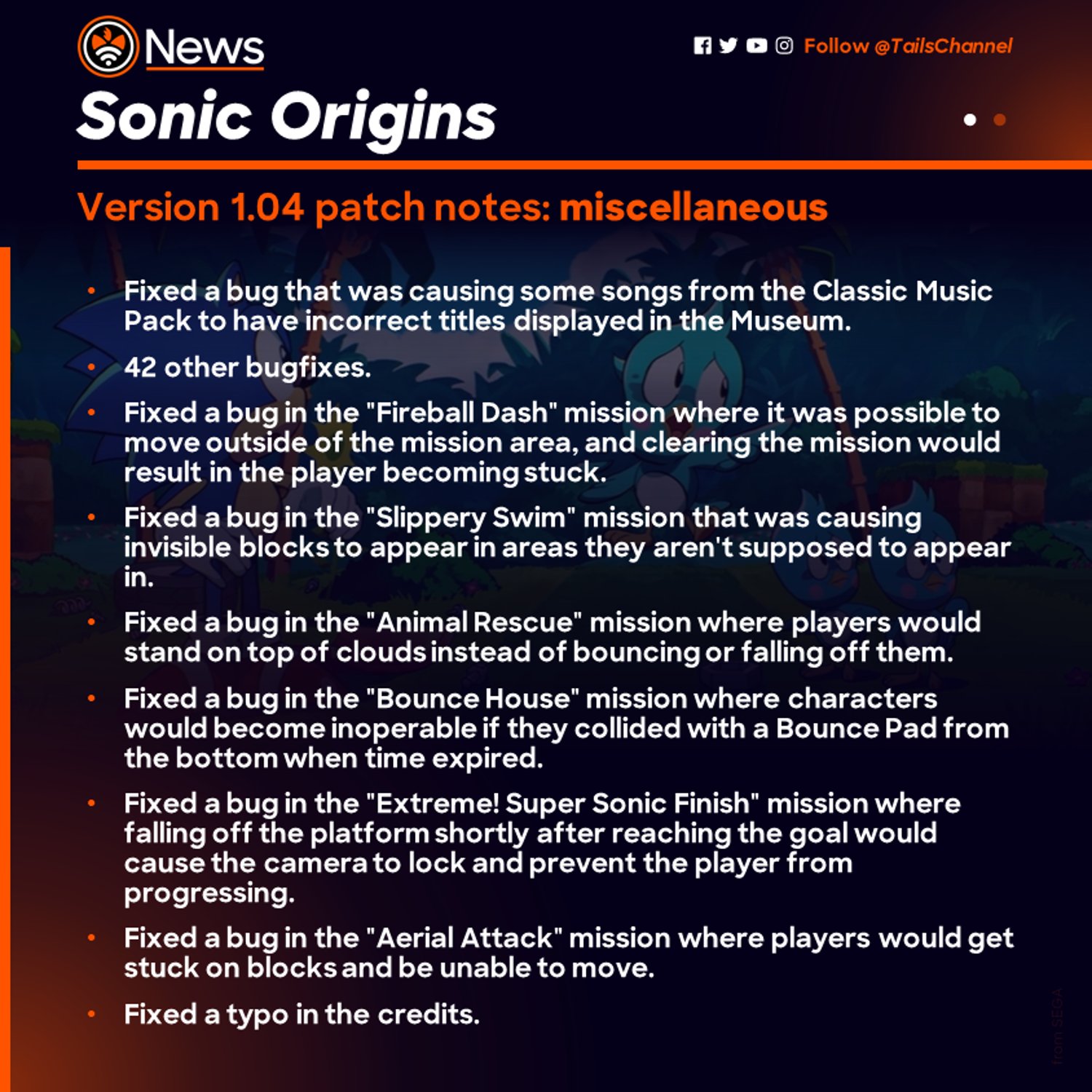 Sega Rolling Out New Update For Sonic Origins, Here's What's Included