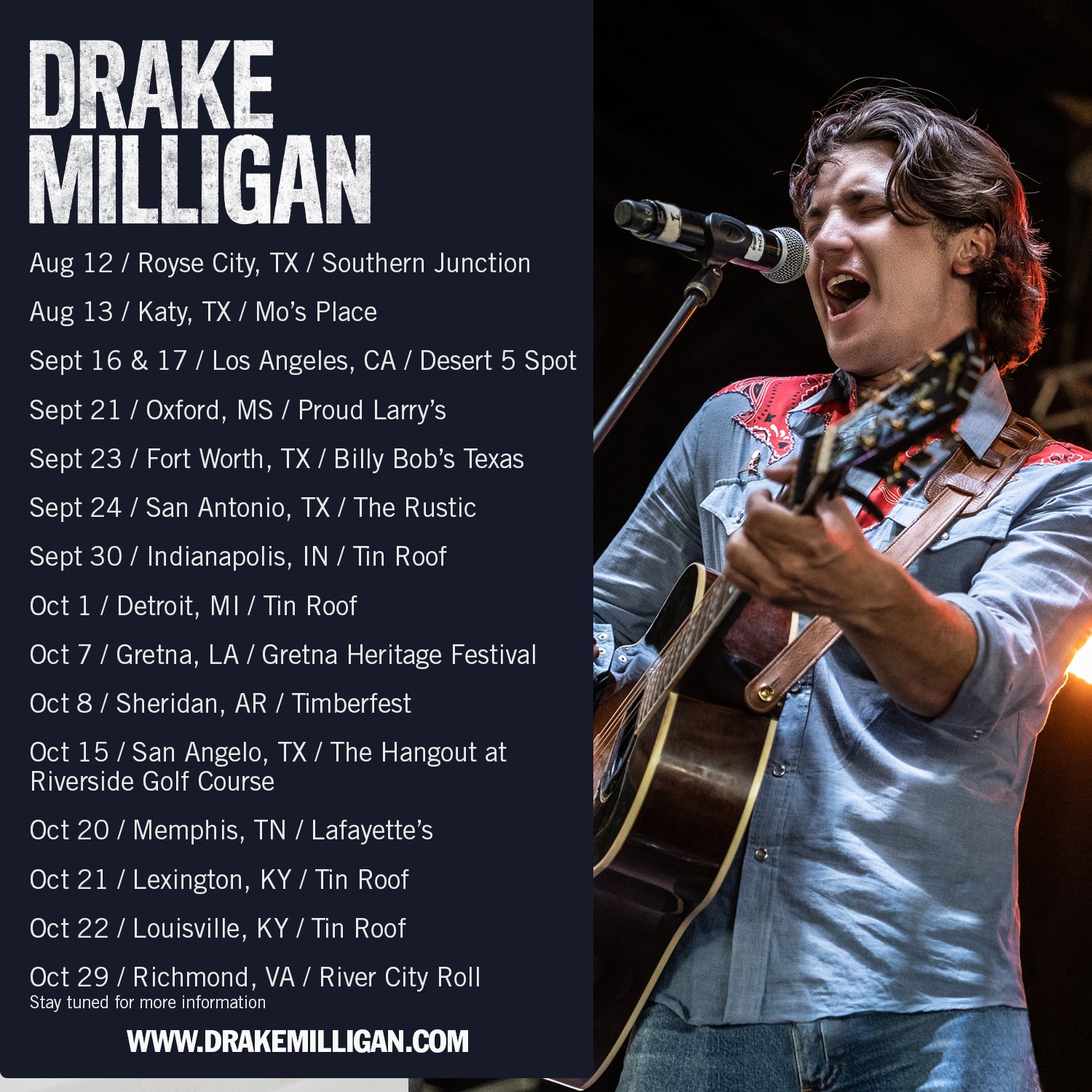 Drake Milligan on Twitter "We’re hitting the road, y’all! Grab your 🎟