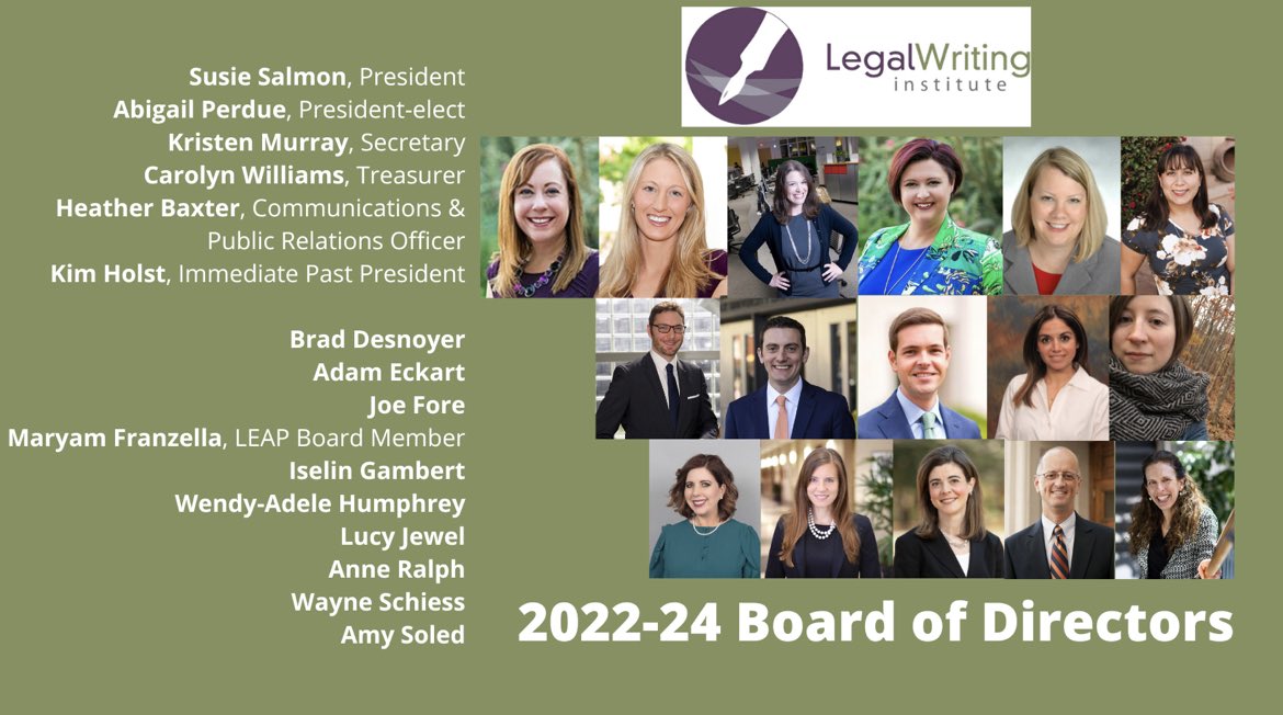 Congratulations to our 2022-2024 newly elected Executive Officers, and welcome to our new and returning Board members. The Board looks forward to serving our members and continuing the great work of this organization for the next biennium!