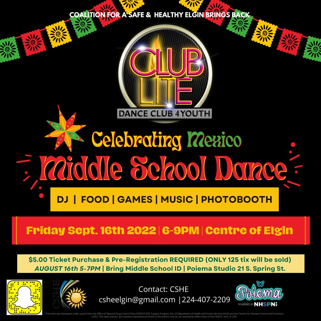 CSHElgin's tweet image. Club LITe for middle schoolers is BACK on Fri Sep 16! Pre-registration is REQUIRED (see flyer for details).