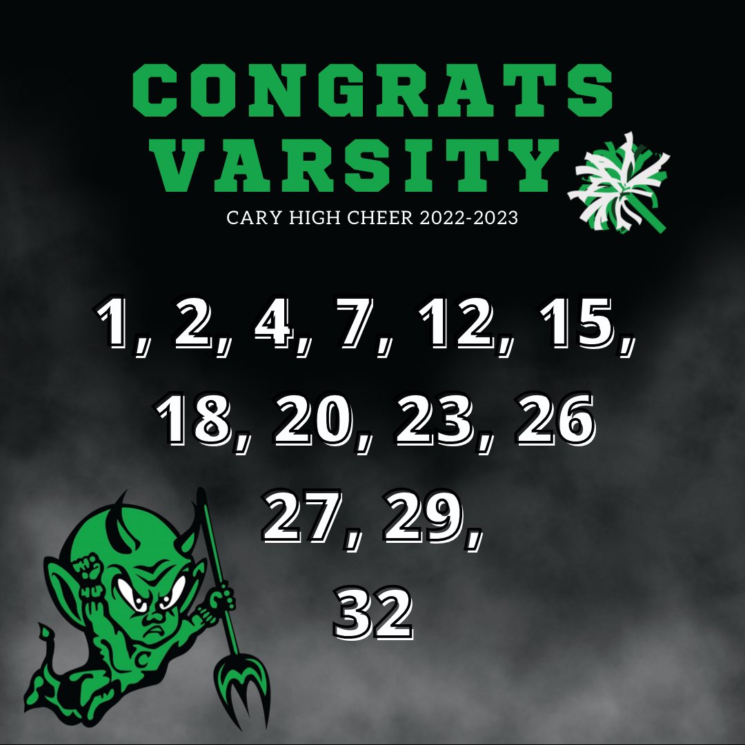 Cary High School Cheer & Stunt on Twitter "Congratulations to our 2022