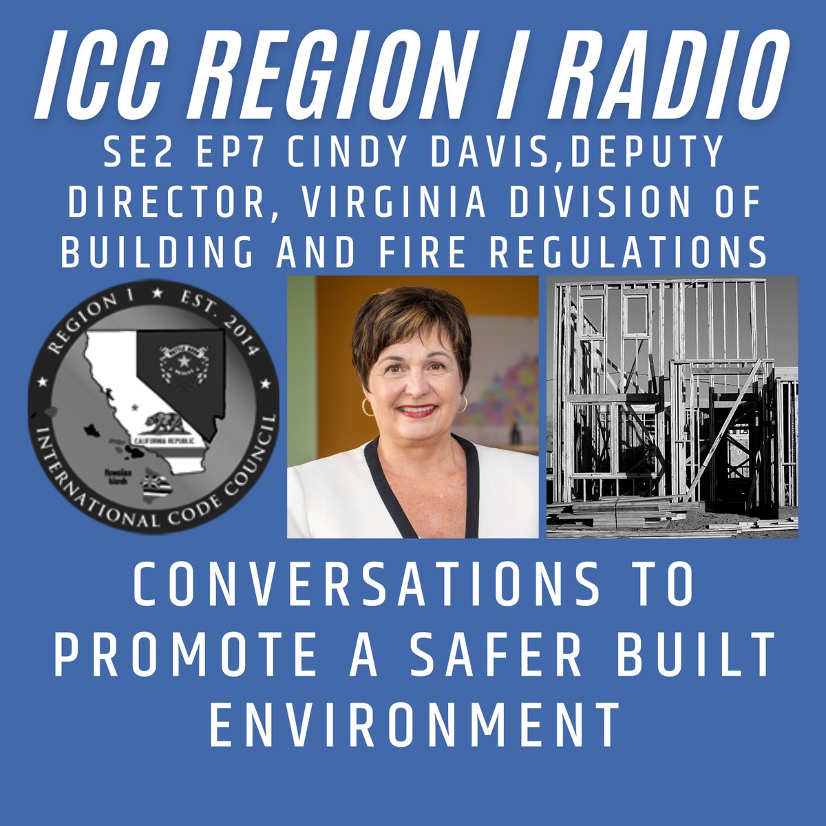 A new episode of ICC Region I Radio. In this episode we spoke with Cindy Davis. The episode can be found on all major podcast platforms. #podcast #networking #buildingsafety