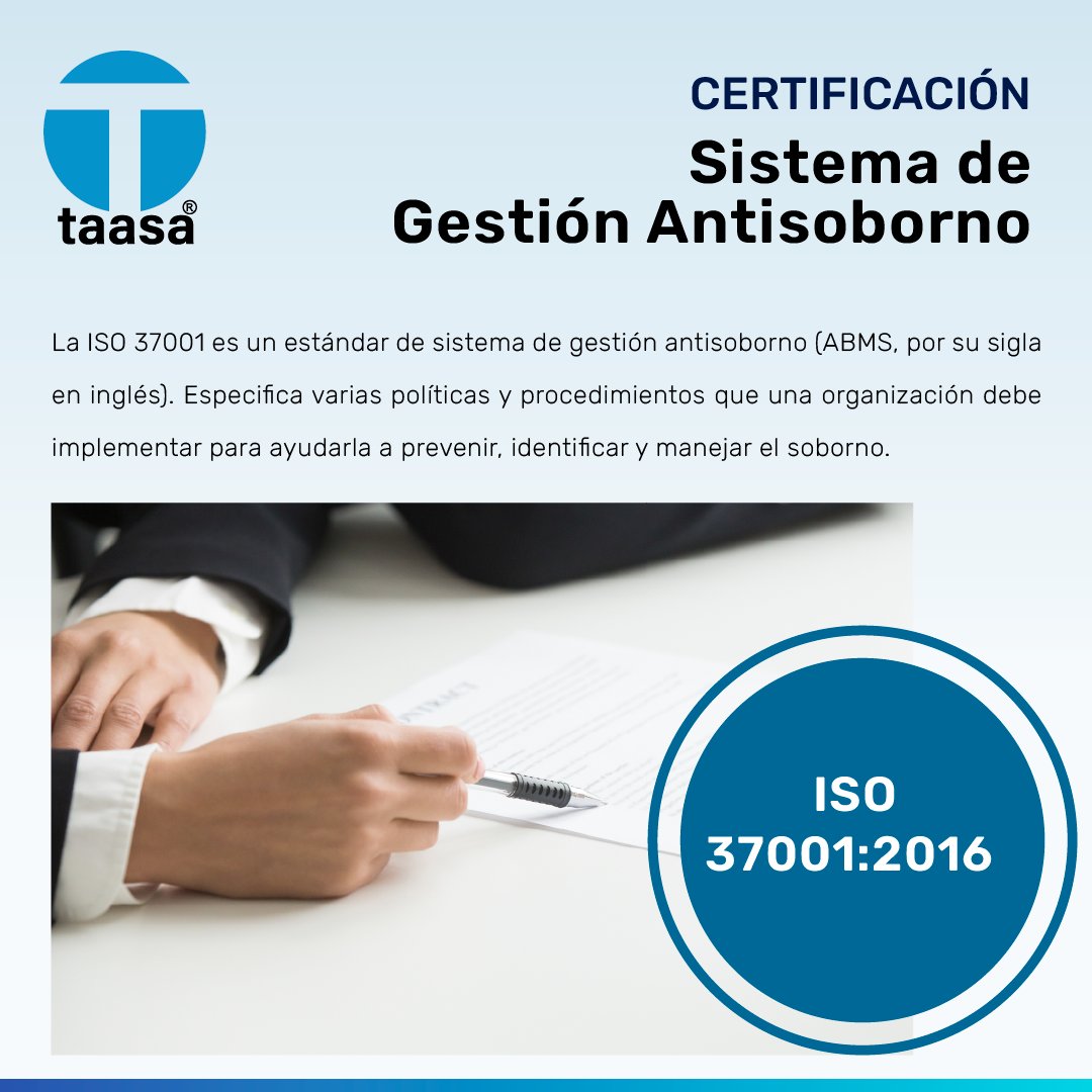 TaasaLogistics's tweet photo. 🌟 Compartimos con orgullo que como parte de nuestra política anticorrupción y a la cultura de honestidad, transparencia e integridad que nos ha caracterizado durante más de cinco décadas, logramos la certificación ISO 37001:2016 Sistema de Gestión Antisoborno.

#TAASA https://t.co/FNmcicH96N