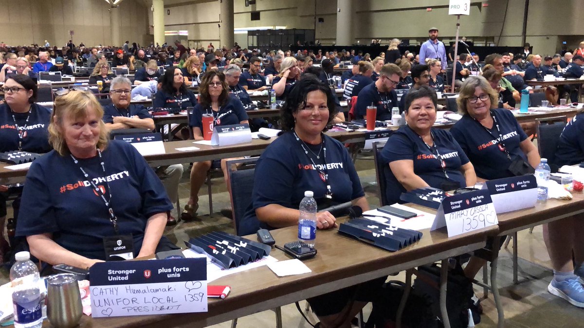 ScotttDoherty1's tweet photo. It is so inspiring to see all this #soliDOHERTY on Day 1 of the #unifor2022 Convention! #StrongerUnited https://t.co/62MbYeVewD