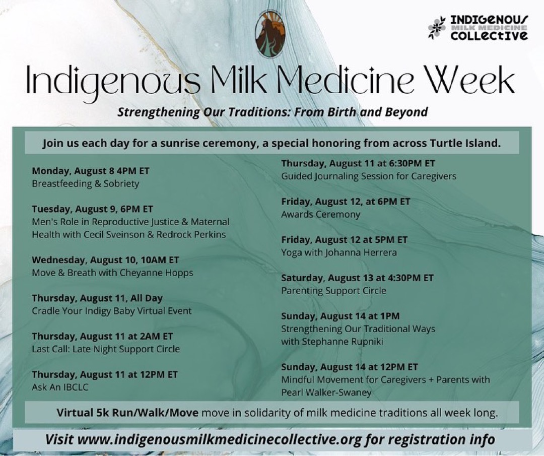 MMHLA2's tweet photo. Today is the start of #IndigenousMilkMedicineWeek, sponsored by the #IndigenousMilkMedicine Collective! https://t.co/gpAOexLR7c
@GreatLakesITC created a #IMMW22 toolkit: https://t.co/4Yqs2oIXqc
@IHSgov @USbreastfeeding #NBM22 #breastfeeding #NBM22 #nationalbreastfeedingmonth https://t.co/ByN9rkX1eV
