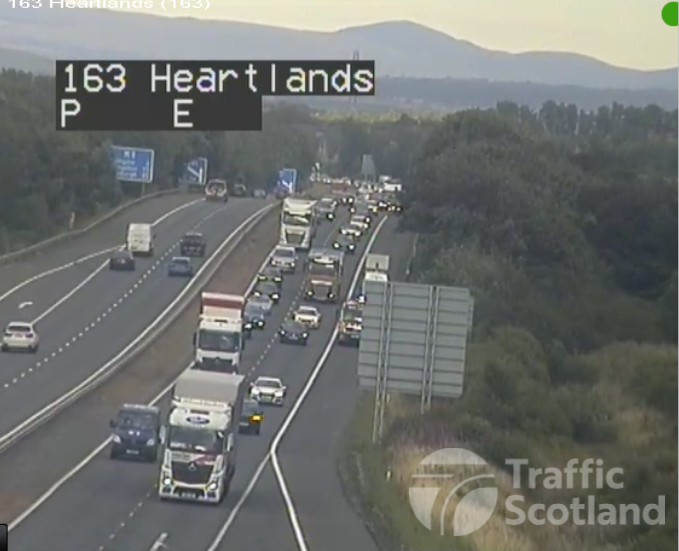test Twitter Media - CLEAR✅⌚️18:44

#M8 Junction 4- 4A

The Westbound carriageway is now cleared and all lanes are running  after an earlier collision

Traffic remains heavy on approach
Current travel time Westbound is 45 minutes

#TakeCare and #DriveSafe 
@SETrunkRoads https://t.co/DmDaHdnhTP