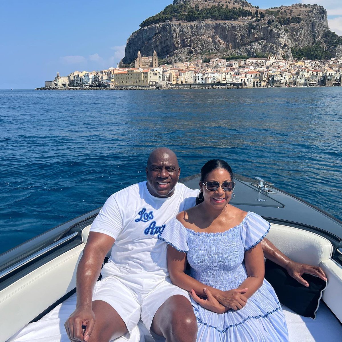 I’ve been coming to Italy for over 30 years &amp; a big reason why is because I get the best pizza &amp; pasta in the world! Today Vincent, the owner of Bottega Tivitti, treated us to a delicious lunch! Cookie &amp; I love just hanging out with each other. We’ve come a long way from MSU! ❤️