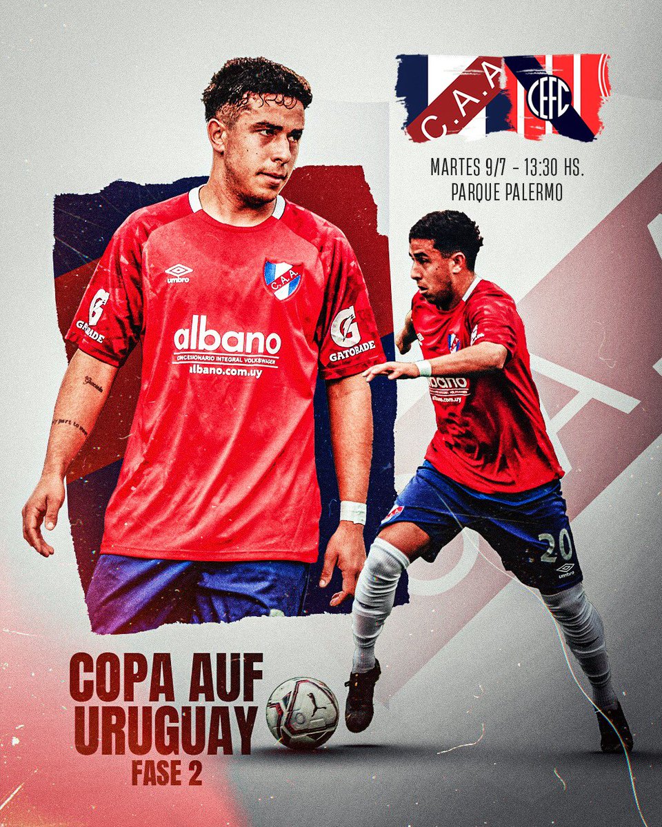 ArtigasSAD's tweet photo. 🙋🏻‍♂️ Ahí vamos, @CopaAUFUruguay. 

🆚 @CentralEspFC 

#ElEquipoDelNorte🔵🔴 https://t.co/C5YsFNrUbS