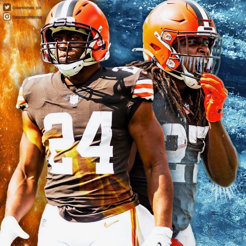 “He’s my best friend on and off the field. - I couldn’t imagine playing without him. I want him to be here. Whatever they gotta do to keep him here.” #Browns Nick Chubb on Kareem Hunt