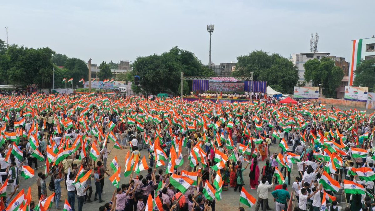 #Vadodara Municipal Corporation organised a Tiranga Yatra as part of the Har Ghar Tiranga initiative. The event was attended by chief minister Bhupendra Patel. <a href="/timesofindia/">The Times Of India</a>