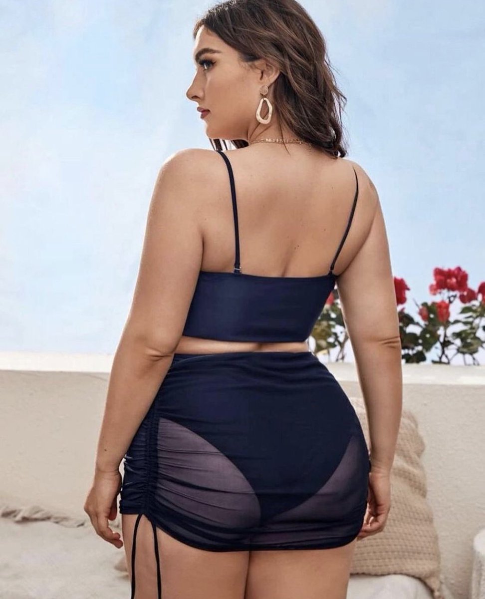 milz_collection's tweet photo. Black plus size high waisted 3 piece bikini available in size 3XL &amp; 4XL https://t.co/FJFxcDmJHi