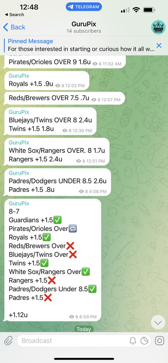 GuruPix_'s tweet photo. 8-7 Recap. The first losing week in GuruPix existence and only down -.64u our next week is about to go nuclear!!! You are not going to want to miss this. 🎒 https://t.co/cfHF8XeGUP