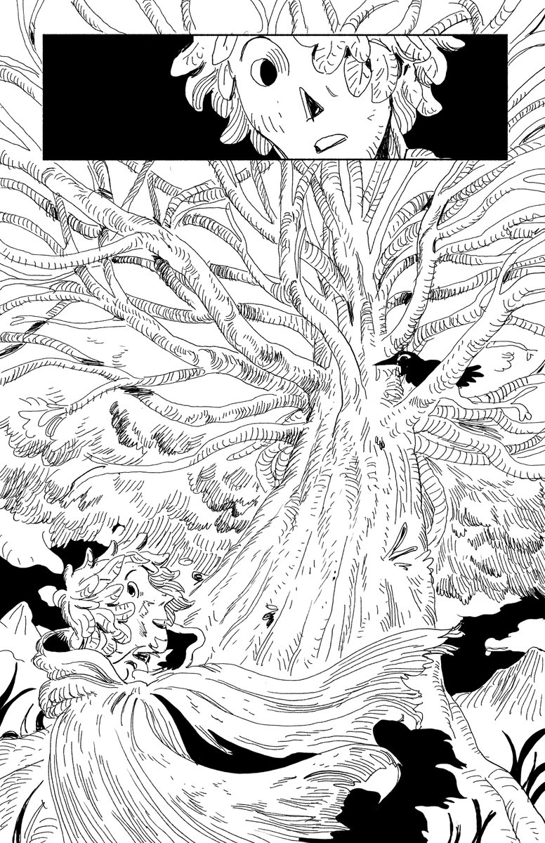 I hope you can feel the sheer joy I felt while inking this tree. 