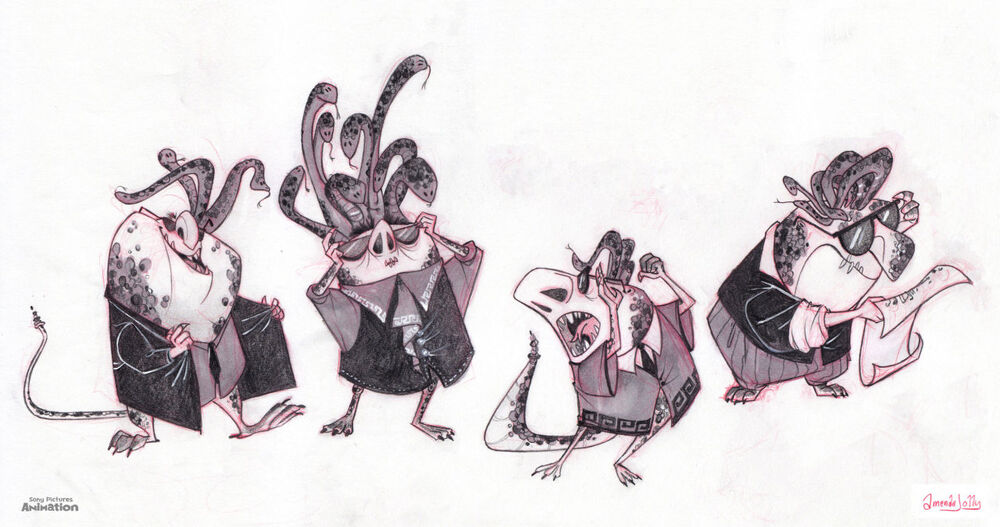 Animated_Antic's tweet photo. I found some concept art from the cancelled Sony Pictures Animation film Medusa which would've been directed by Lauren Faust. These designs looked really fun. https://t.co/Bh8rrRFh8O