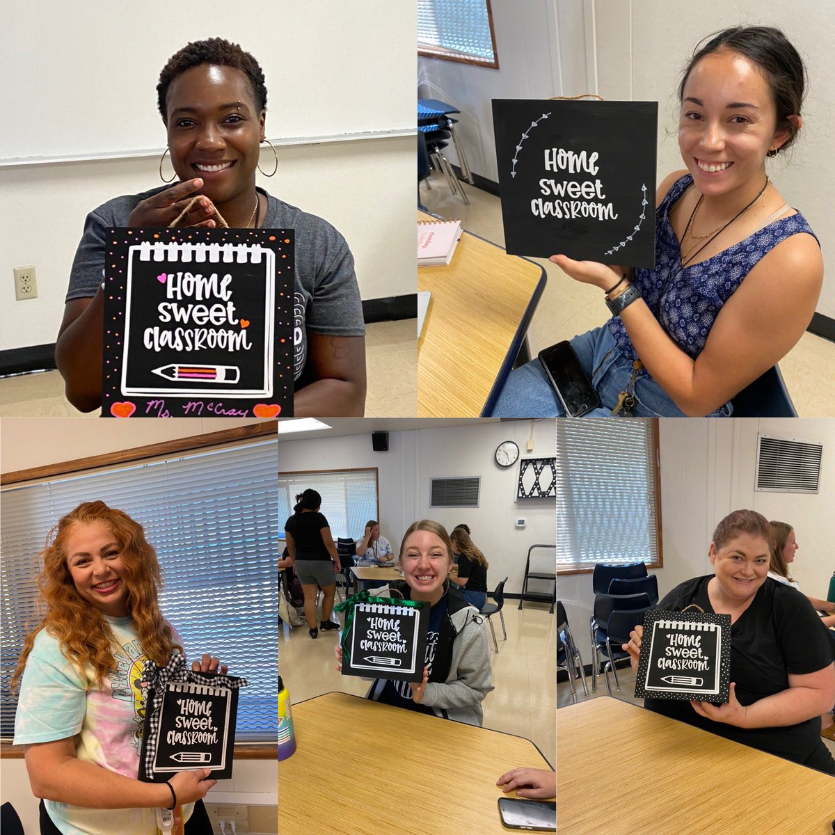 Getting creative <a href="/Dover_Bulldogs/">Dover Elementary</a> and making a little something for our classrooms #bulldogpride #thosewhoplaytogetherstaytogether