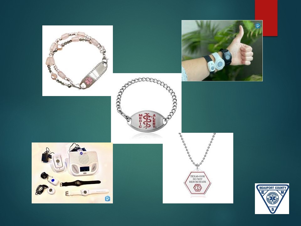 BeaufortSC_EMS's tweet photo. Medical alert devices have evolved since first introduction to the public in the 1950s. Here are some examples of the available different medical alert devices. #medicalalertawarenessmonth #medicalalertdevice https://t.co/nS3c1C41Yl
