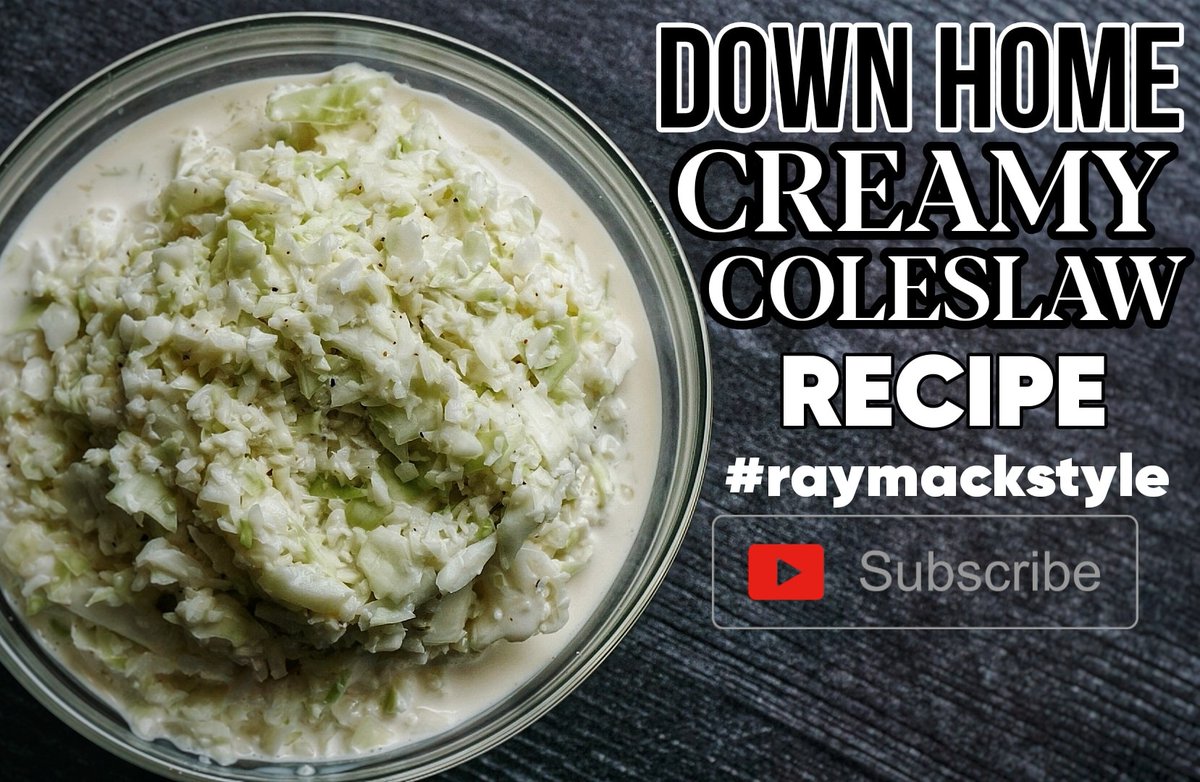 Raymack72's tweet photo. I want to share with you a super easy recipe for DOWN HOME CREAMY COLESLAW...#RAYMACKSTYLE
IT'S TASTY AND DELICIOUS...THIS RECIPE IS ALSO GOOD ON HOTDOGS & HAMBURGERS. Check my YouTube cooking channel Ray Mack's Kitchen and Grill. https://t.co/LkhiYd34kF