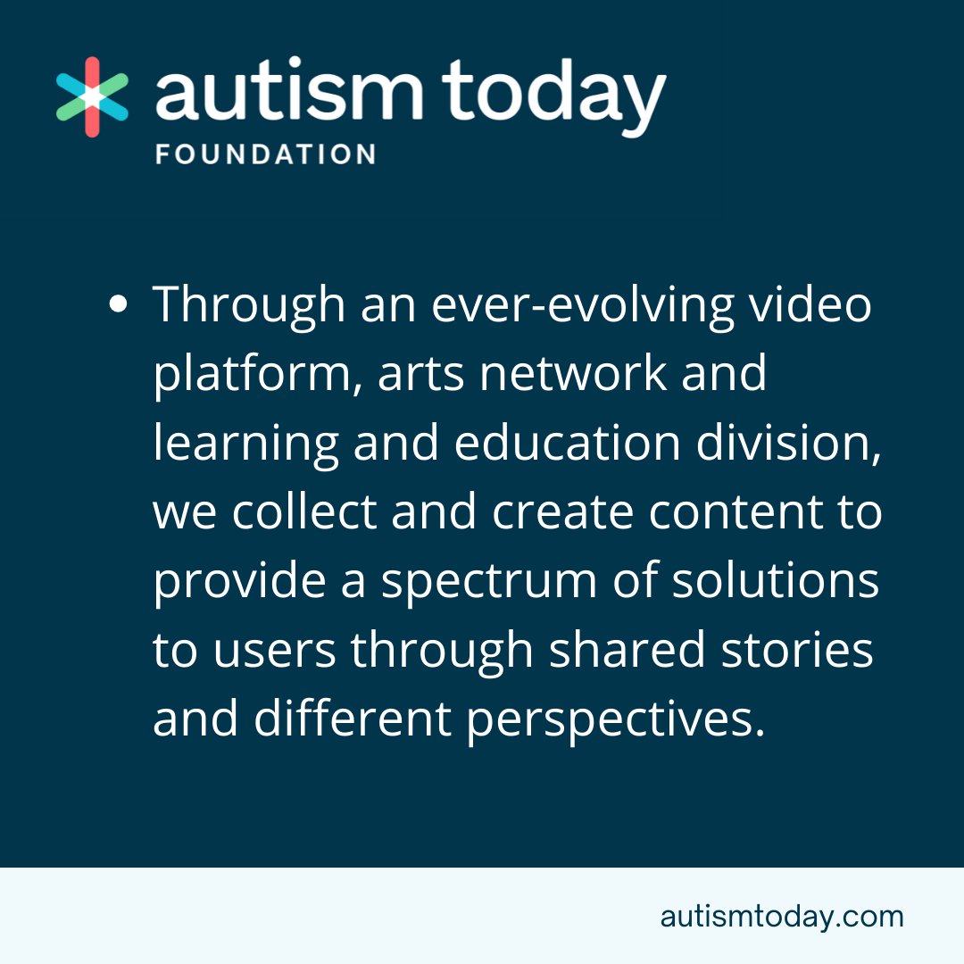 AutismTodayNPO's tweet photo. Welcome to the Autism Today Foundation! Follow us for information about autism spectrum disorder, content from our foundation, and information about programs and services! https://t.co/Q2DlinFkU0