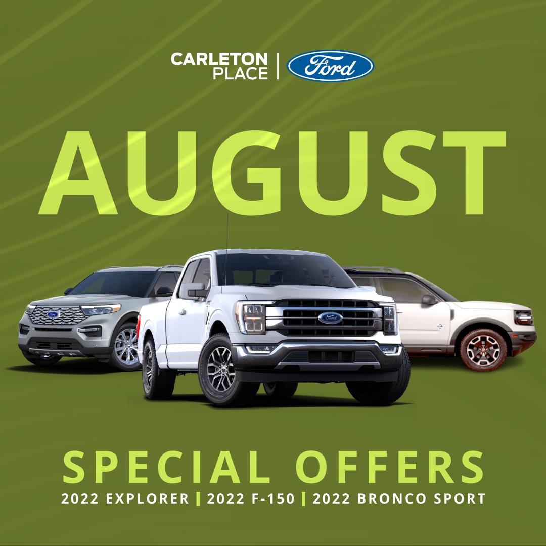CPFord_'s tweet photo. Check out this month's special offers on the 2022 Explorer, 2022 F-150 and 2022 Bronco Sport. 🙌 Contact us today for details! 

#carletonplaceford #ford #2022 #2022broncosport #broncosport #2022f150 #f150 #2022explorer #fordexplorer https://t.co/YRJopys8Kl