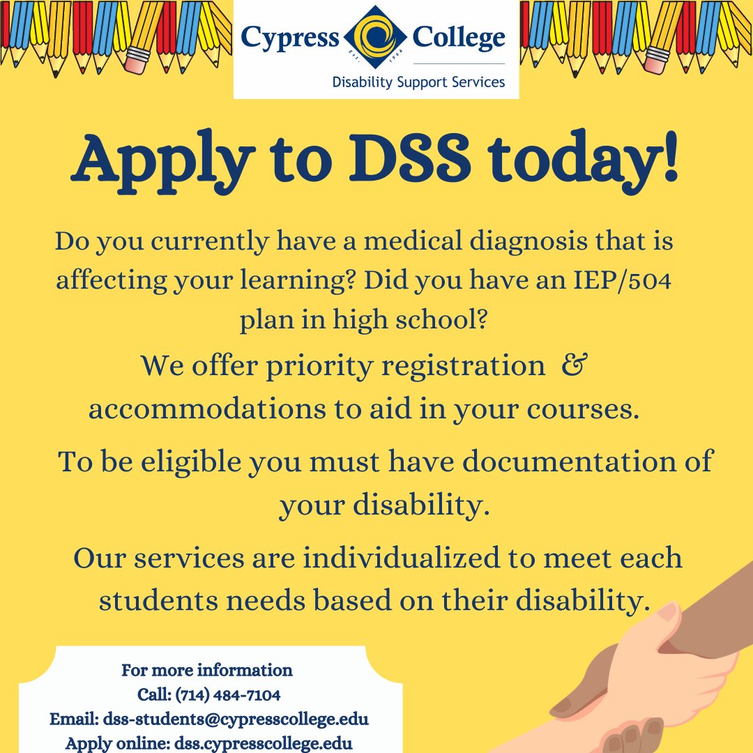Cypress College DSS tweet media