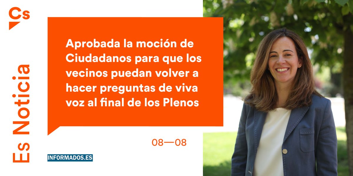 🧡Aprobada la propuesta de Ciudadanos Majadahonda para que los vecinos puedan hacer sus preguntas al alcalde de viva voz al final de los Plenos.

Ahora solo falta que el alcalde (PP) lo cumpla, que está por ver.

informados.es/noticias-noroe…
