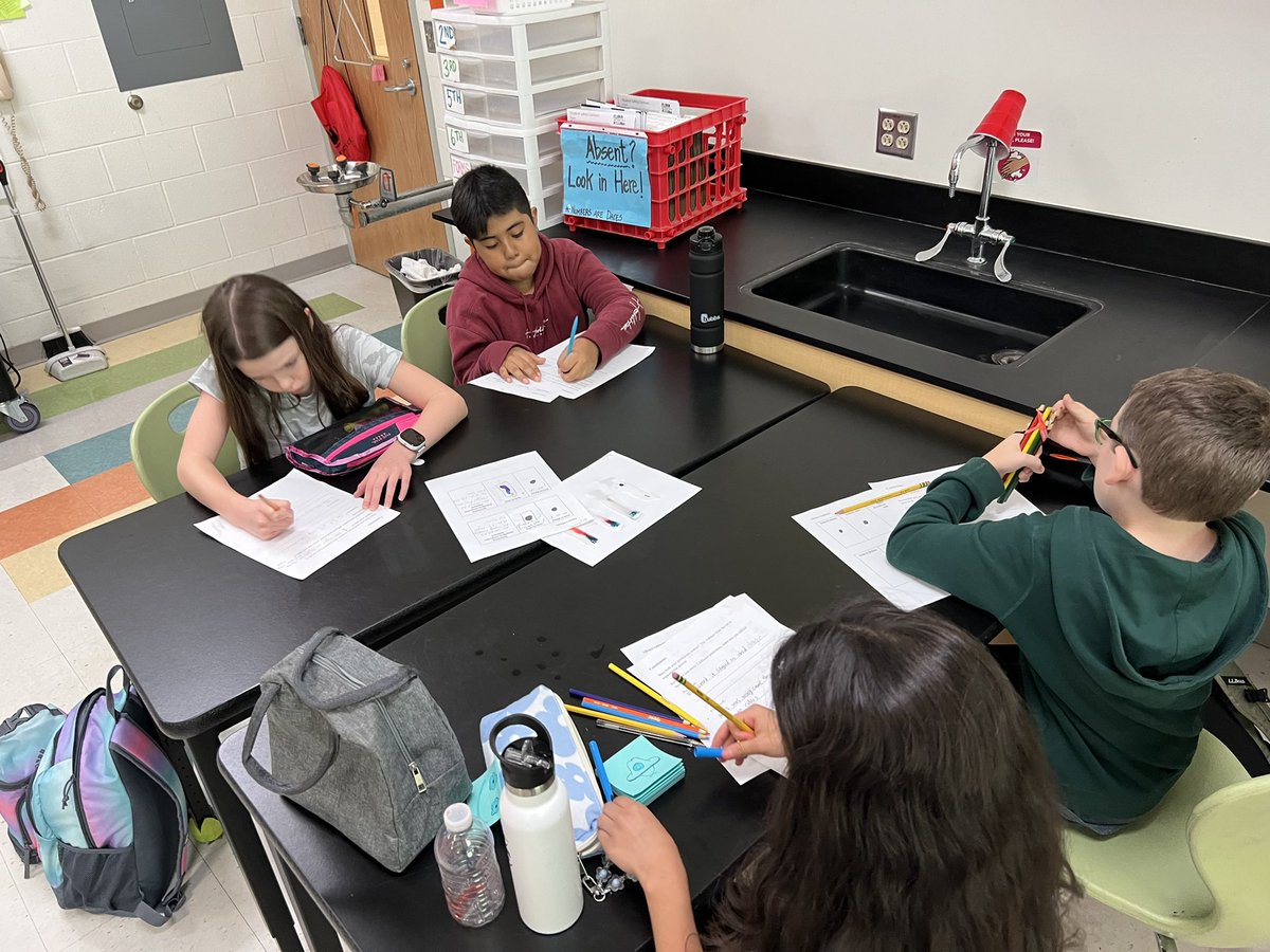 sciencewithmro's tweet photo. Pictures from Friday of day 1 of the Ink investigation. Students were using their skills of observation to investigate what is up with that ink? Day 2 today had students using evidence with their thinking to form conclusions. Thinking like a scientist in 1602! #owlscience2023 https://t.co/NsjziTSdzL