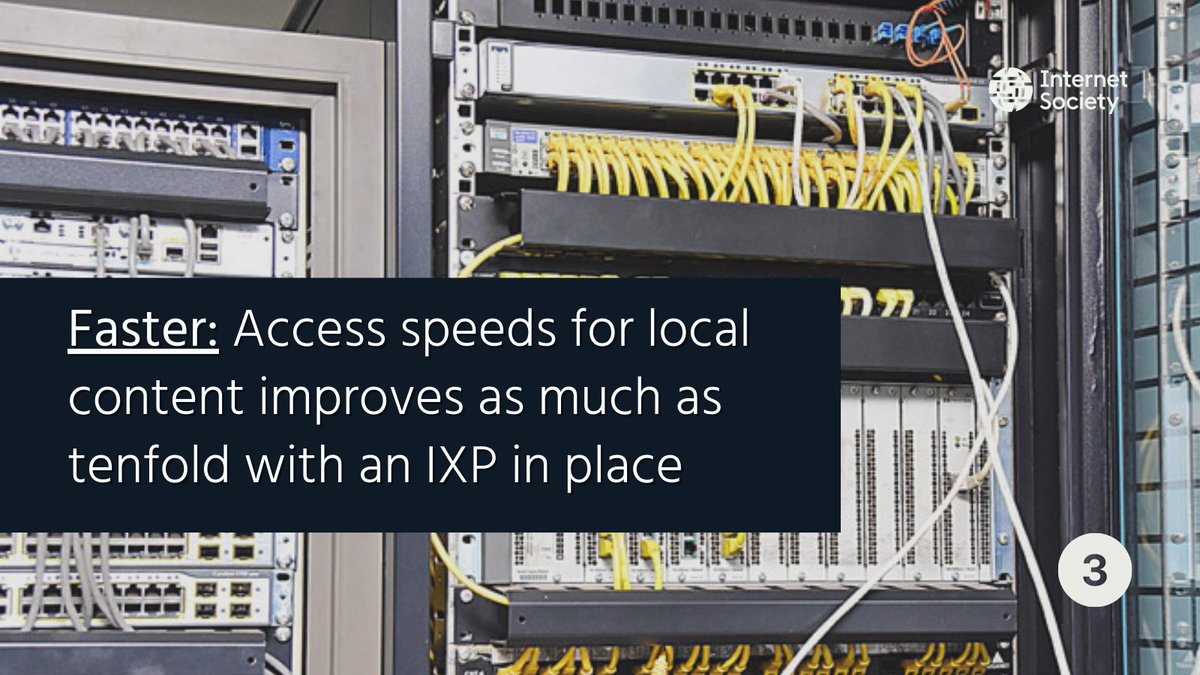 internetsociety's tweet photo. #IXPs are vital to the Internet 🌐. But what are their benefits? 🤔
👉 Share it with a friend #IXP #Peering #GrowInternet https://t.co/lgJZBgGCvq
