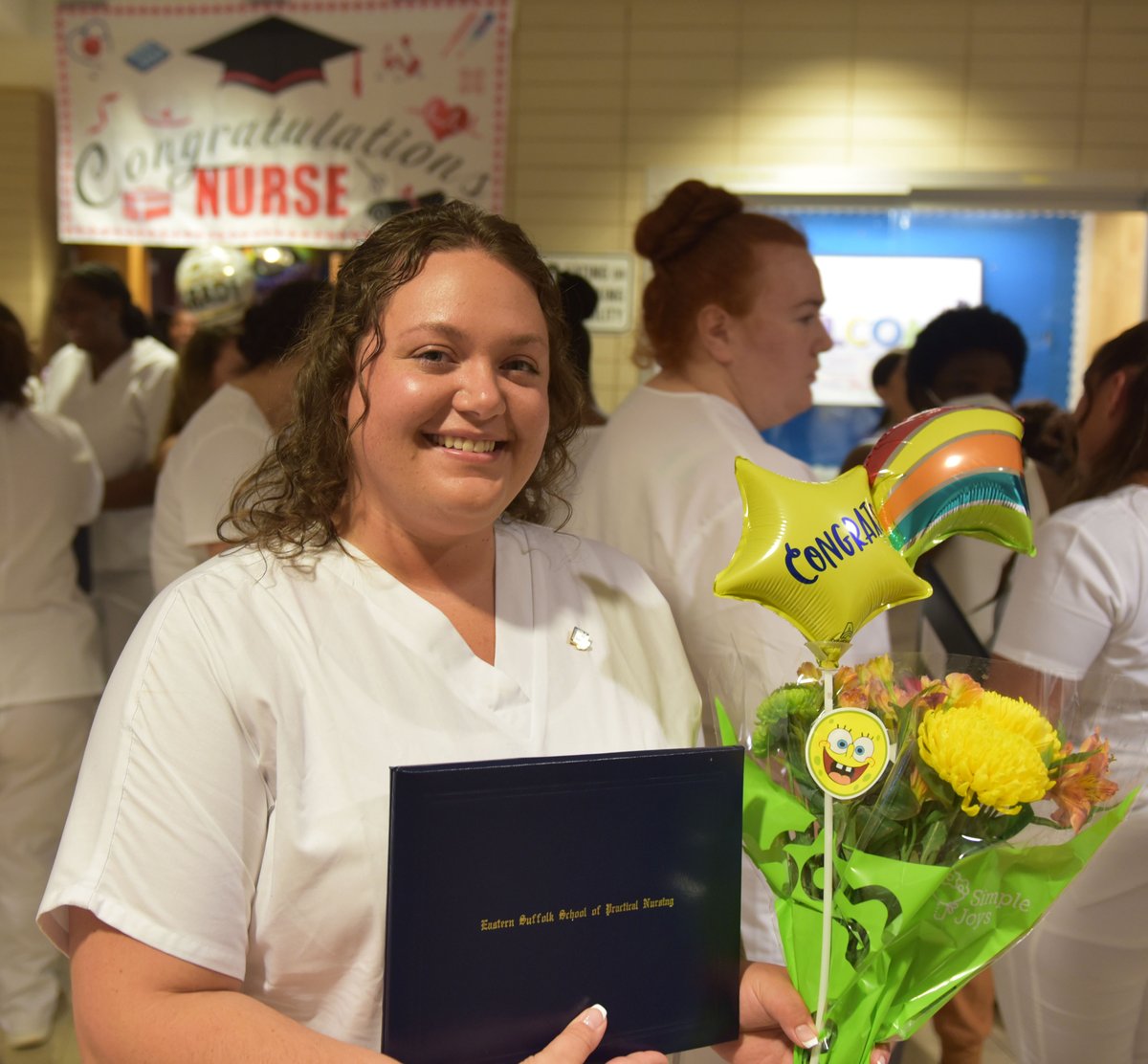 ESBOCES's tweet photo. Congratulations to our brand new Licensed Practical Nurses! On August 5th, 102 students graduated from Eastern Suffolk School of Practical Nursing becoming the newest LPNs entering the workforce from the program. #LicensedPracticalNurses https://t.co/m5GYpqwxcX