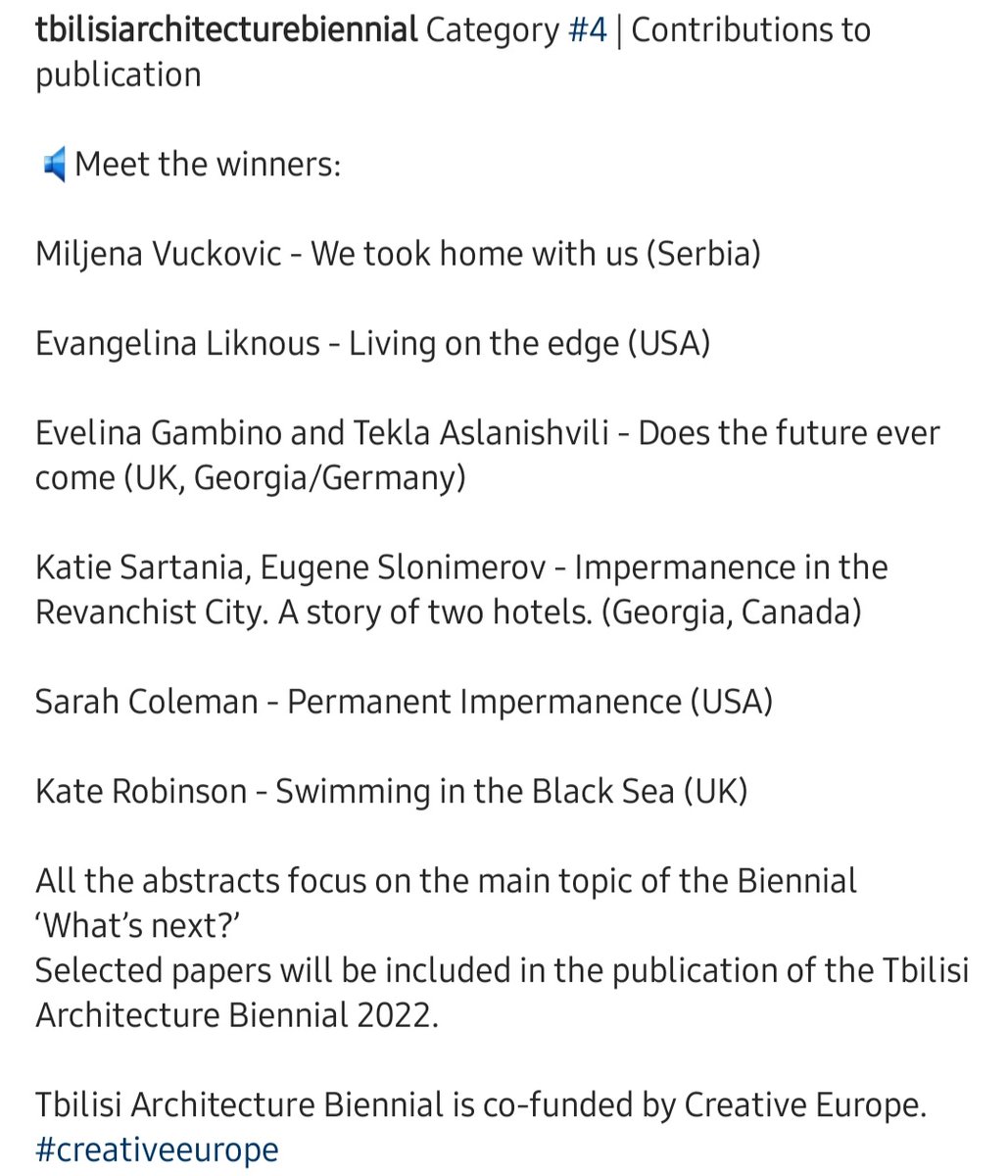 Tbilisi Architecture Biennial tweet media