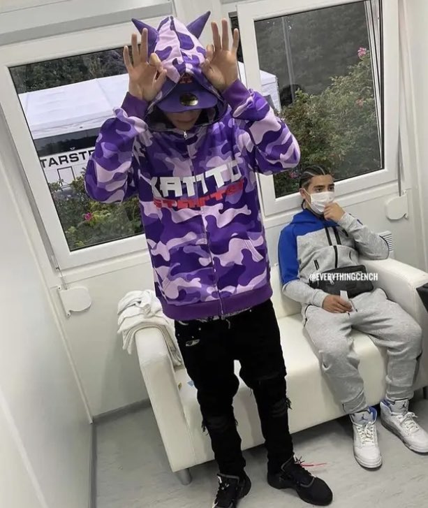 Central Cee Wearing a BAPE x Neighborhood & Nike Air Max Outfit