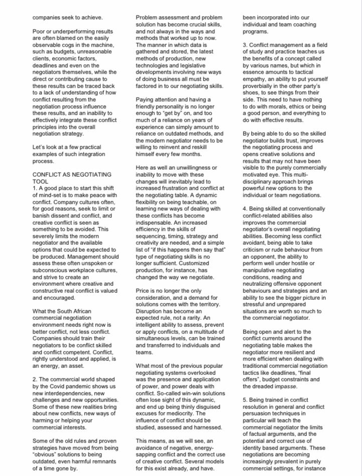 vlok_andre's tweet photo. My article on conflict at the commercial negotiating table in the August edition of Business Talk https://t.co/01hk2PpXly