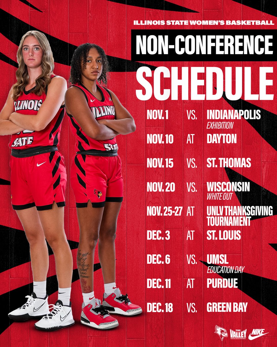 Illinois State women's basketball non-conference schedule graphic