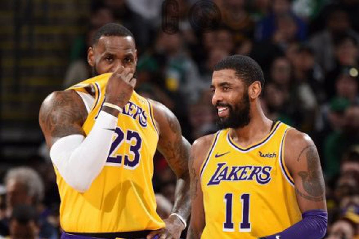 LakersLead's tweet photo. KYRIE TO THE LAKERS IS STILL HAPPENING https://t.co/0LtHugFRkf