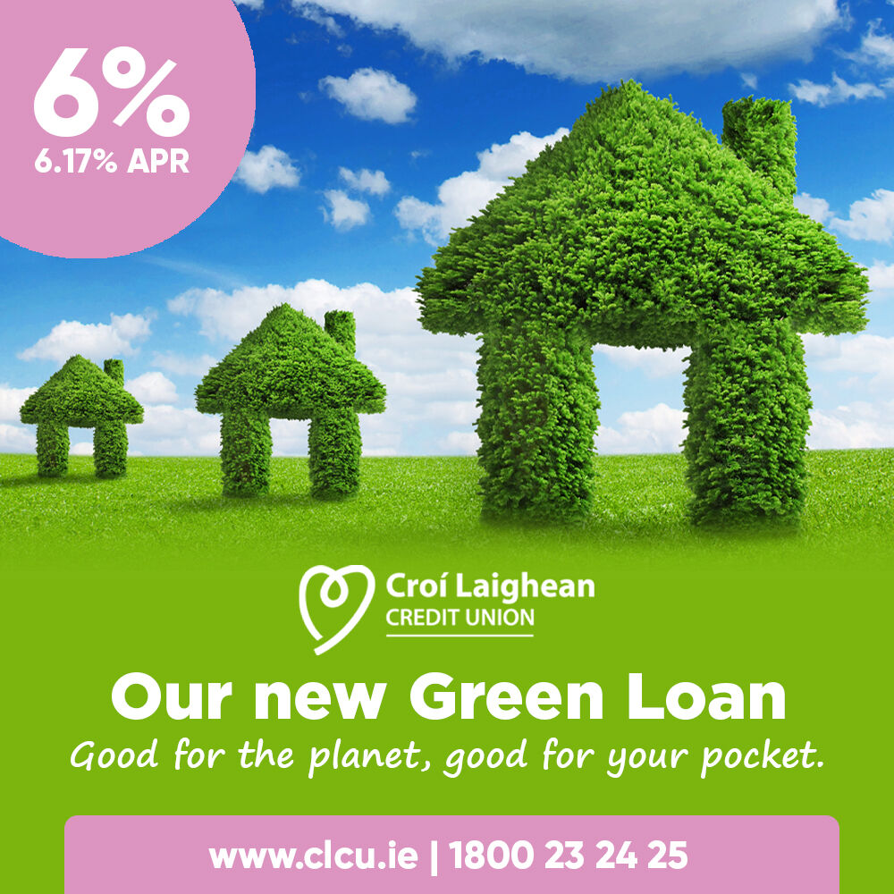 With spiralling energy costs, our Green Loan can help you make energy-saving improvements to your home at a low rate of 6% (6.17% APR). • Variety of grants available • Borrow up to €100,000 • Free Loan Protection Insurance﹡ T&C apply. Find out more 👉bit.ly/3JAfKoZ