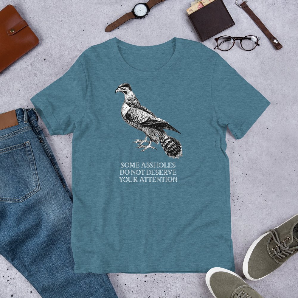 EffinBirds's tweet photo. New on the Effin' Birds store: SOME ASSHOLES DO NOT DESERVE YOUR ATTENTION on clothing, mugs, stickers and more. See the whole collection at https://t.co/ulAyympG9i https://t.co/xY2ndhtyt6