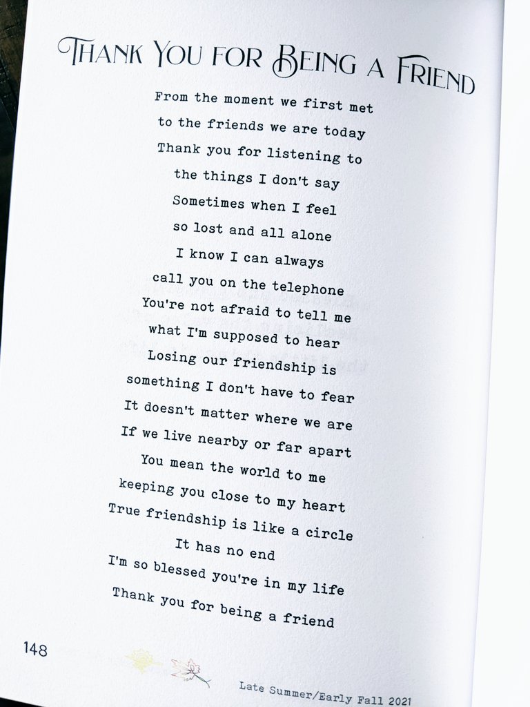 Yesterday was #NationalFriendshipDay I want to share this poem out of my new poetry book 'Seasons of Change' available on Amazon. Thank you to all of my wonderful friends. I am so grateful for  your #friendship. 🙏🥰🤗💖🌼🦋 

If you wish to purchase a copy, the link is below 👇