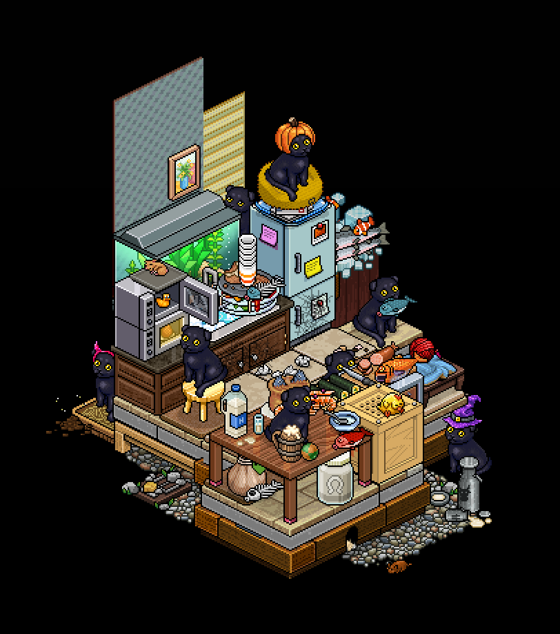 HabboJeca's tweet photo. Lazy Cat Kitchen - dinner time (ft. @Habborilla )
Room ID: https://t.co/sZvBKPtjy1
(for a limited time before pickall)

@Habbo #Habbo https://t.co/EfLeCF2VnQ