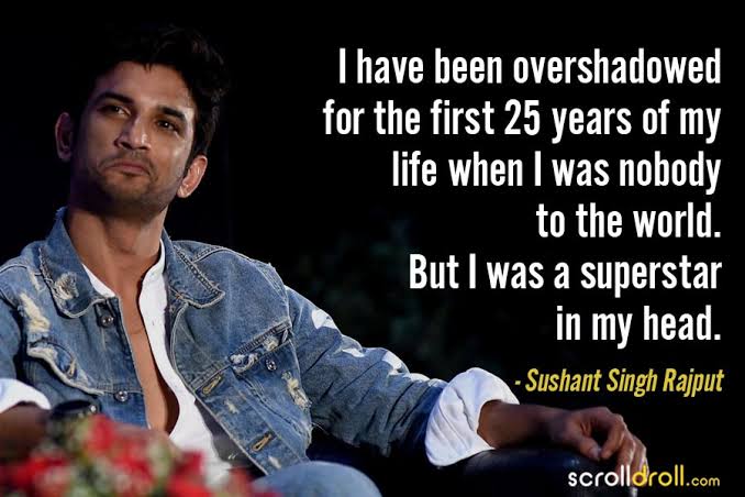 You were a superstar
You are a superstar 
You will always remain a superstar <a href="/itsSSR/">Sushant Singh Rajput</a> 
Sushant Singh Rajput Quotes 💫
#selfmusing
#SushantSinghRajput 
<a href="/shwetasinghkirt/">Shweta Singh Kirti</a> <a href="/withoutthemind/">Priyanka Singh</a> <a href="/divinemitz/">Meetu Singh</a> <a href="/RoopaSpeaks/">Roopa Ganguly</a>
