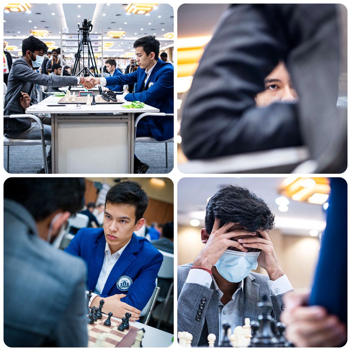 GMJuditPolgar's tweet photo. 💙R10 at #ChessOlympiad2022. The Gukesh vs Abdusattorov, these two flourishing talents' game was tragic for India2. The young Uzbek team is very close to the gold as they have the best tie break (TB2).
#ChessConnectsUs #chesscommentary #Chennai 
📷FIDE/Stev Bonhage, Lennart Ootes https://t.co/actncLIhGN