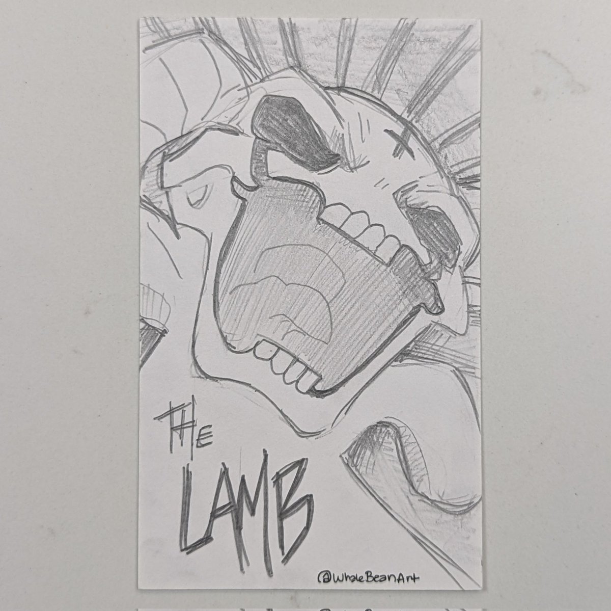 WhaleBeanArt's tweet photo. The Lamb! I love this boss design 🐑
#bindingofisaac #isaacatgencon #gencon2022 https://t.co/yOkSIRAhMb