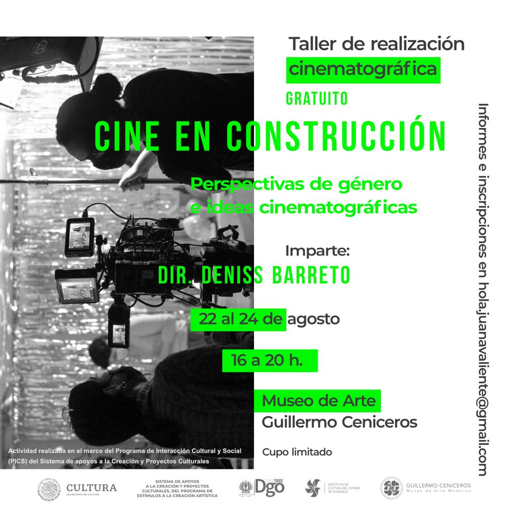 museo_ceniceros's tweet photo. 'Cine en construcción" Taller de realización cinematográfica con la Maestra y Directora Deniss Barreto. ¿Cómo vas a armar tu historia? #NosVemosEnElCeniceros y nos cuentas. https://t.co/aL9CBIqM2j