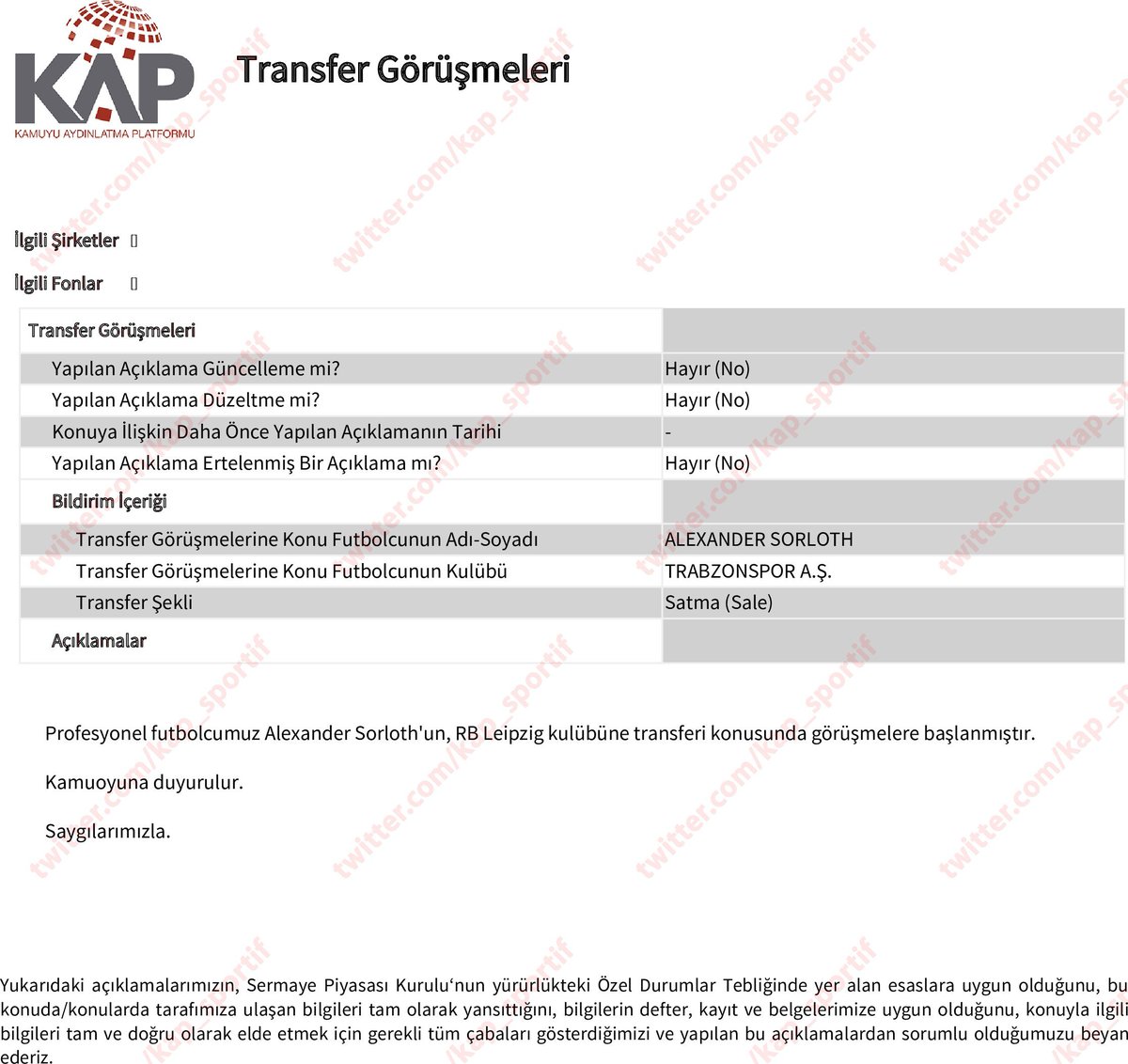 #Trabzonspor
Alexander Sörloth Transferi Hakkında.
kap.org.tr/tr/Bildirim/77…
