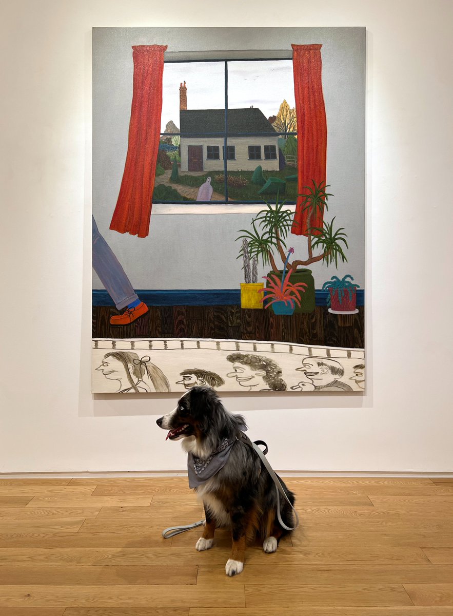 alexberggruen's tweet photo. #pup Vigo in front of #TomHowse's #painting "In The Hurricane Of Content"

Freya Douglas-Morris, Tom Howse, Talia Levitt
July 20-August 31, 2022

https://t.co/IGDd0Jt4Pj

#Doginthegallery #dogsoftwitter #FreyaDouglasMorris #TomHowse #TaliaLevitt #AlexanderBerggruen https://t.co/F7COaZ70Tk