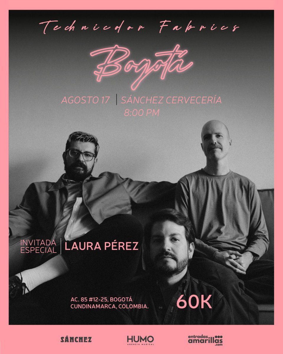 De regreso a Bogotá para levitar en Sánchez Cervecería el próximo 17 de Agosto Boletos: entradasamarillas.com/event/technico…