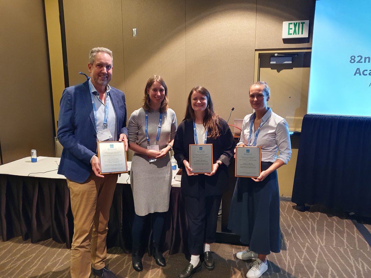 OSCM_AOM (inactive) (@oscm_aom) on Twitter photo Congratulations to Emily Dickey, Prisca Brosi & Jan Fransoo on winning the OSCM Best Student Paper Award! Their work on transparency fostering trust and justice in global supply chains truly fits the <a href="/AOMConnect/">Academy of Management</a> #AOM2022 conference theme: Creating a Better World Together! Congratulations to Emily Dickey, Prisca Brosi & Jan Fransoo on winning the OSCM Best Student Paper Award! Their work on transparency fostering trust and justice in global supply chains truly fits the <a href="/AOMConnect/">Academy of Management</a> #AOM2022 conference theme: Creating a Better World Together!