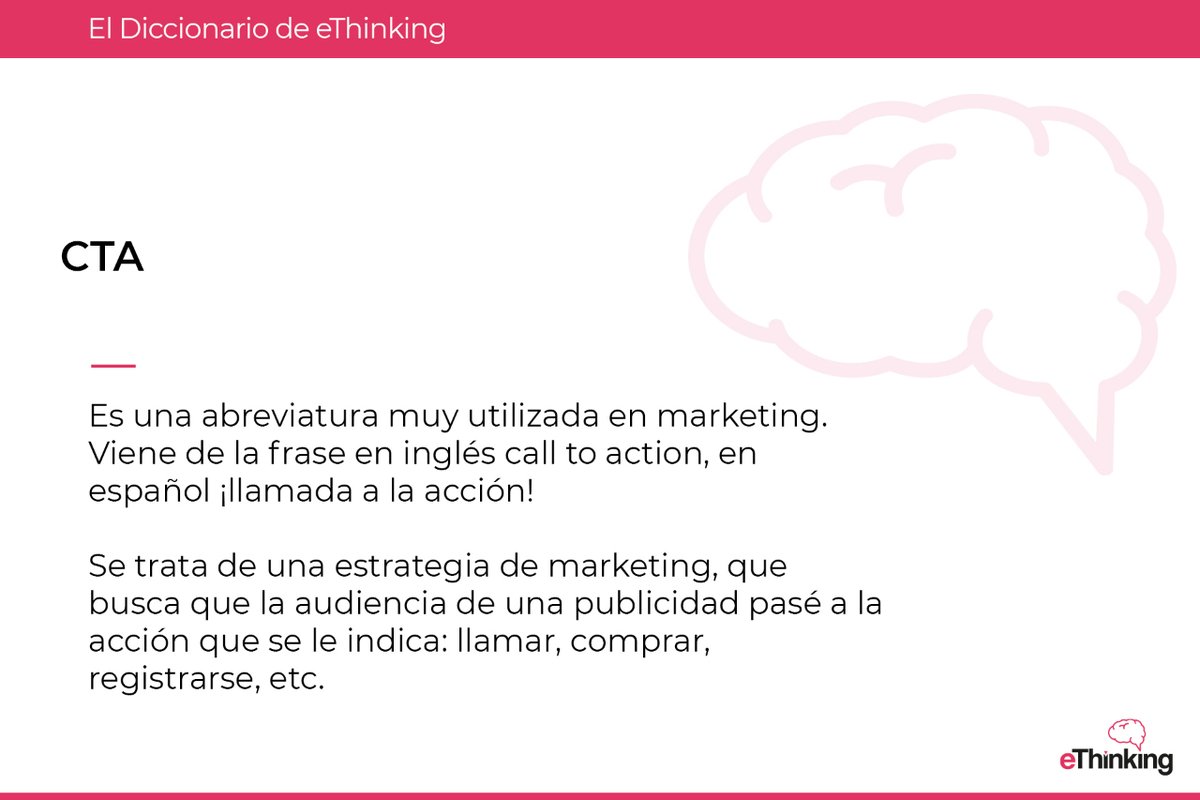 eThinkinges's tweet photo. 🧠 Con C de CTA 📞🏃
#GlosarioDeMarketing #Ethinking #CTA #MarketingDigital #DiccionarioDeMarketing https://t.co/sJQYkb6Qvl