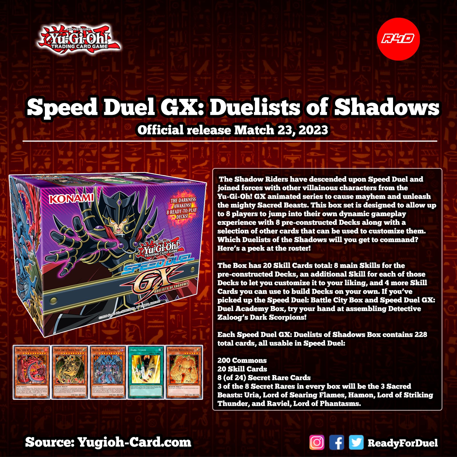 yugioh gx speed duel duelists of shadows card list Yu-Gi-Oh! GX: Duel Academy Box!, SGX1 : Toys & Games The cards in Yugioh GX